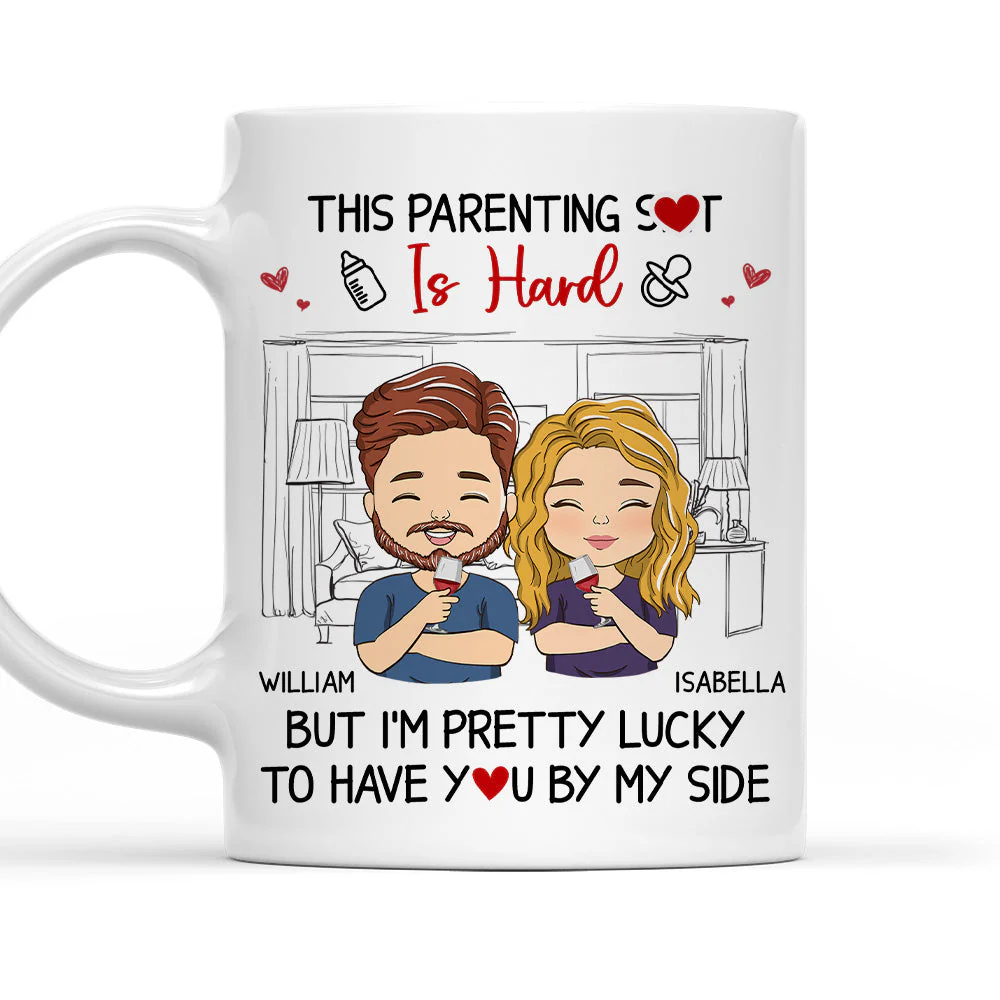 Lucky To Have You By My Side - Personalized Custom Coffee Mug