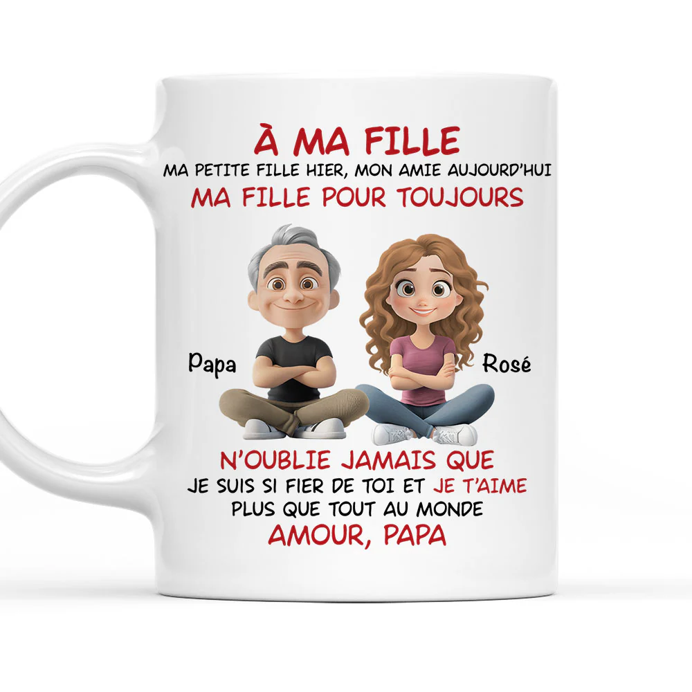 À Ma Fille - Mug Personnalisé