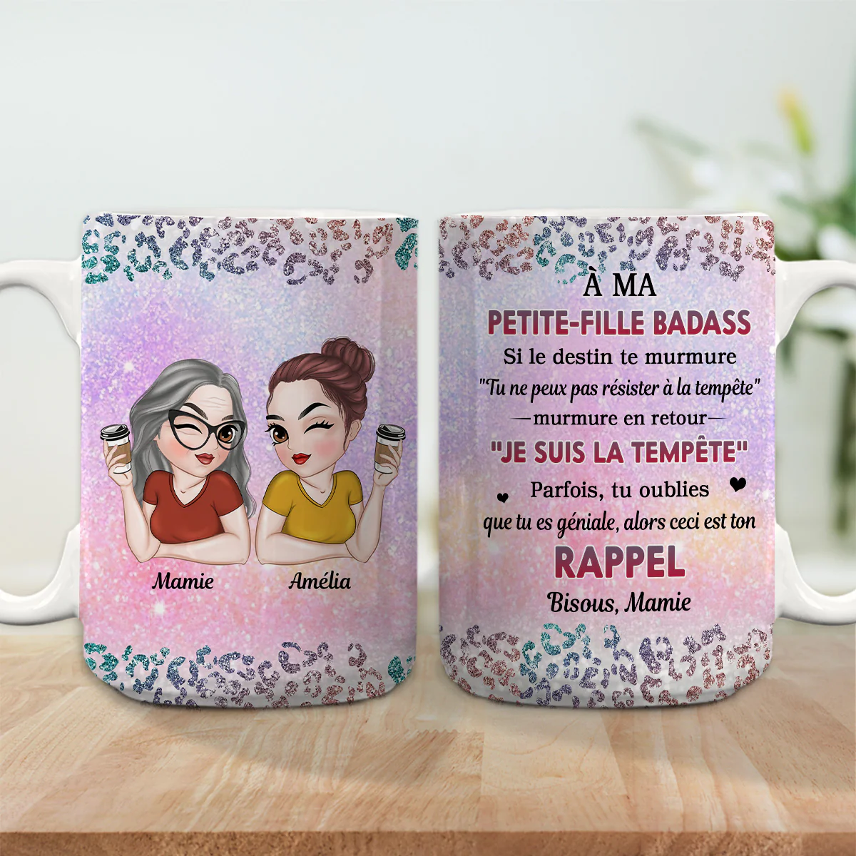 Ma Petite-Fille Courageuse - Tasse à café personnalisée - Image 5