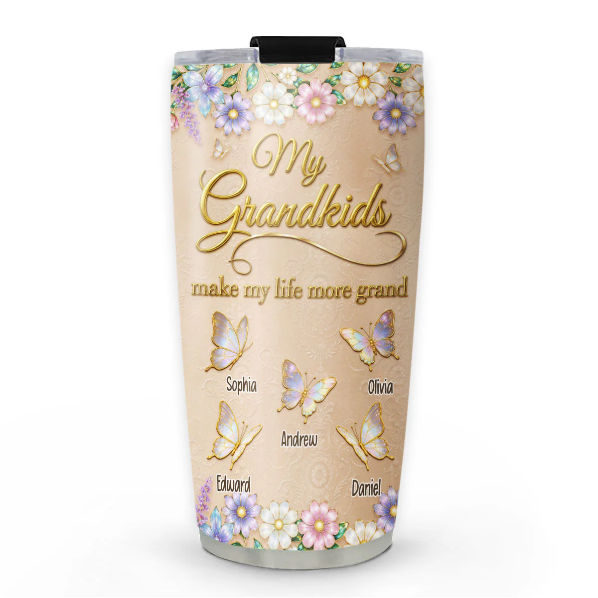 Made Of Love For Grandma - Personalized Custom 3D Effect Tumbler