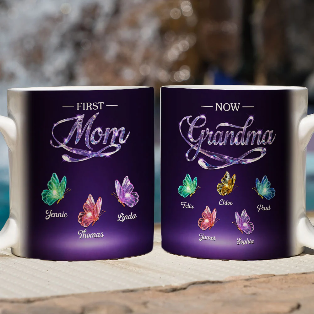 Made Of Love For Grandma - Personalized Custom Coffee Mug - Image 3