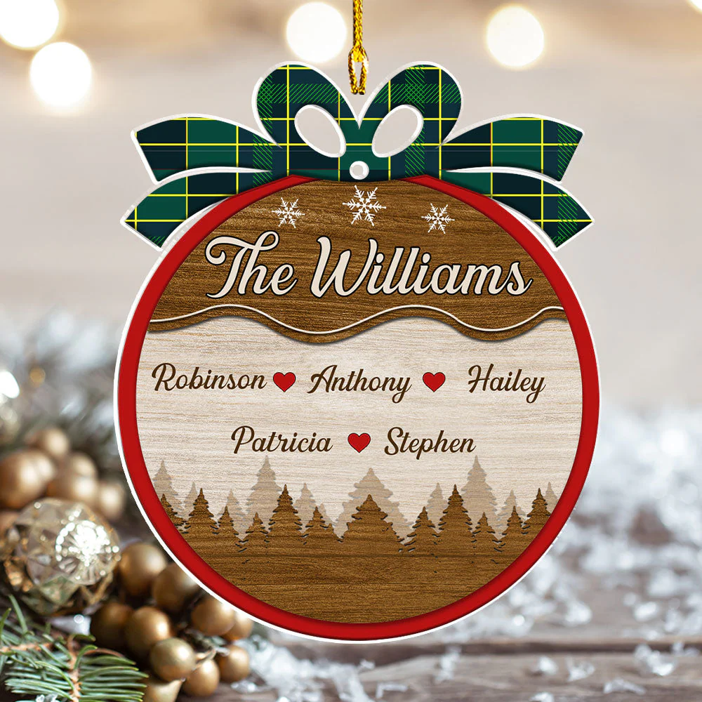 Magic Family Bauble - Personalized Custom Acrylic Ornament - Image 3