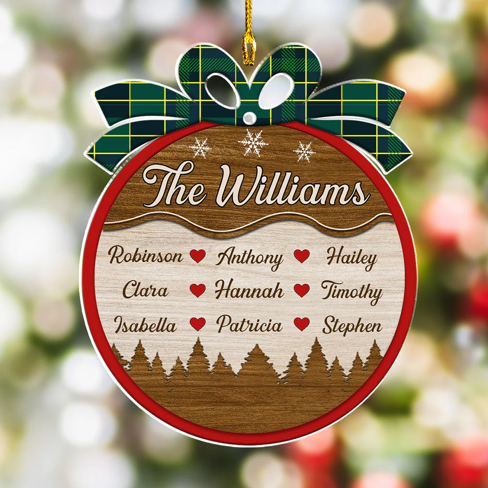 Magic Family Bauble - Personalized Custom Acrylic Ornament - Image 4