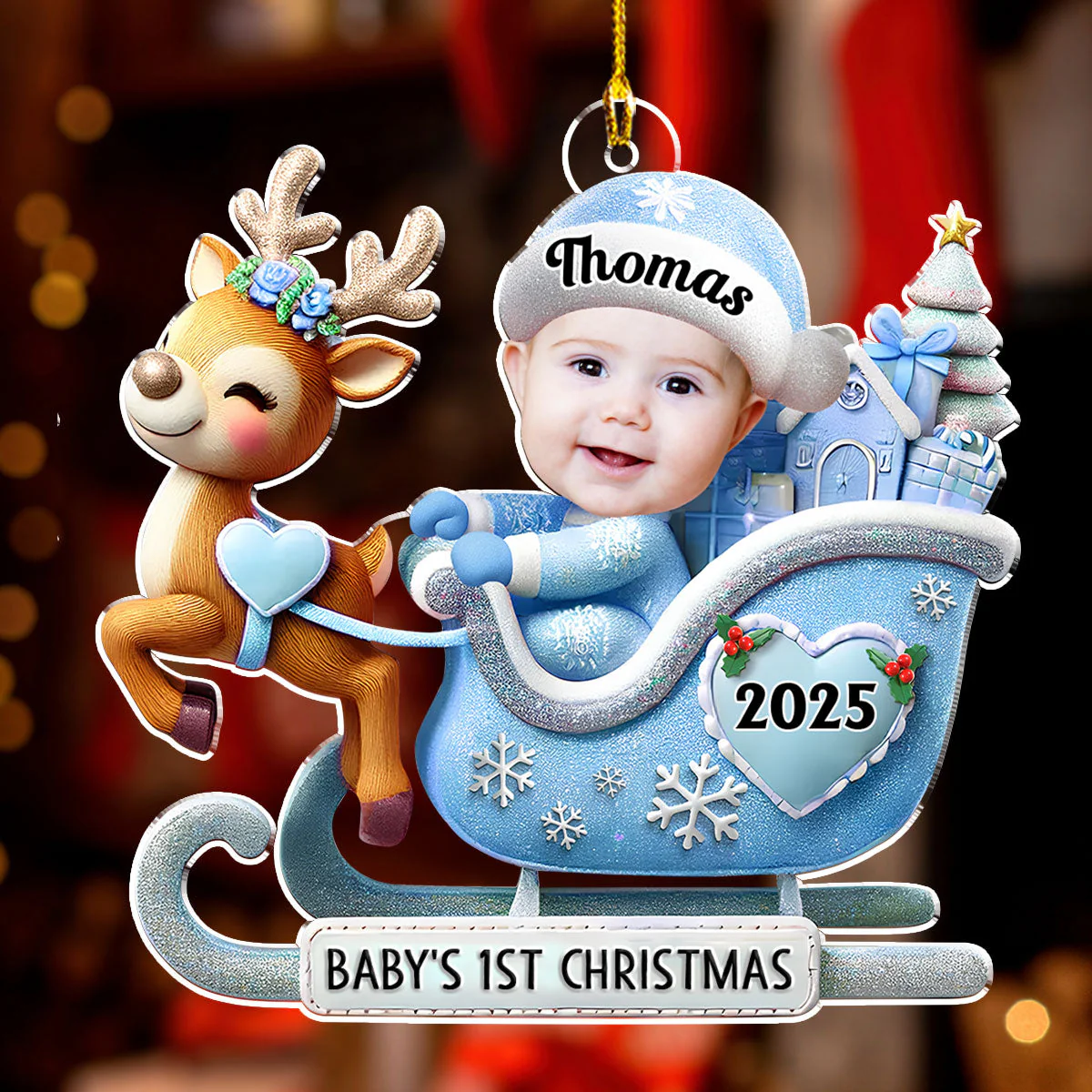 Magical First Christmas - Personalized Custom Acrylic Ornament - Image 3
