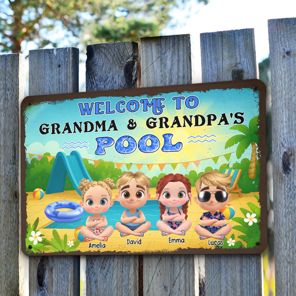 Make A Big Splash Here - Personalized Custom Metal Sign - Image 6