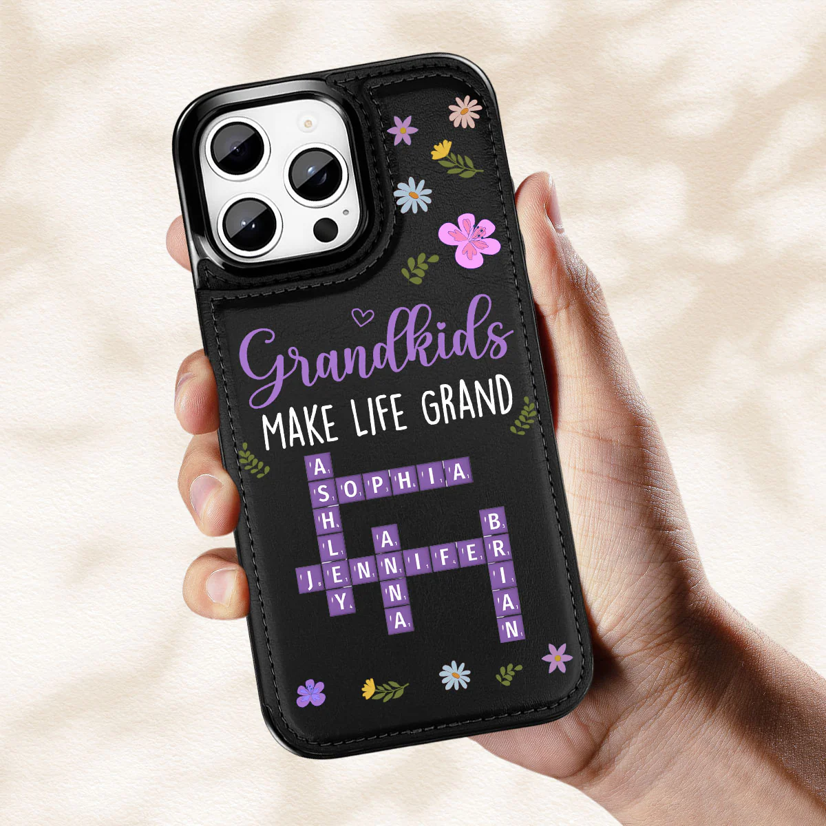 Make Life More Grand - Personalized Custom Leather Phone Case - Image 2