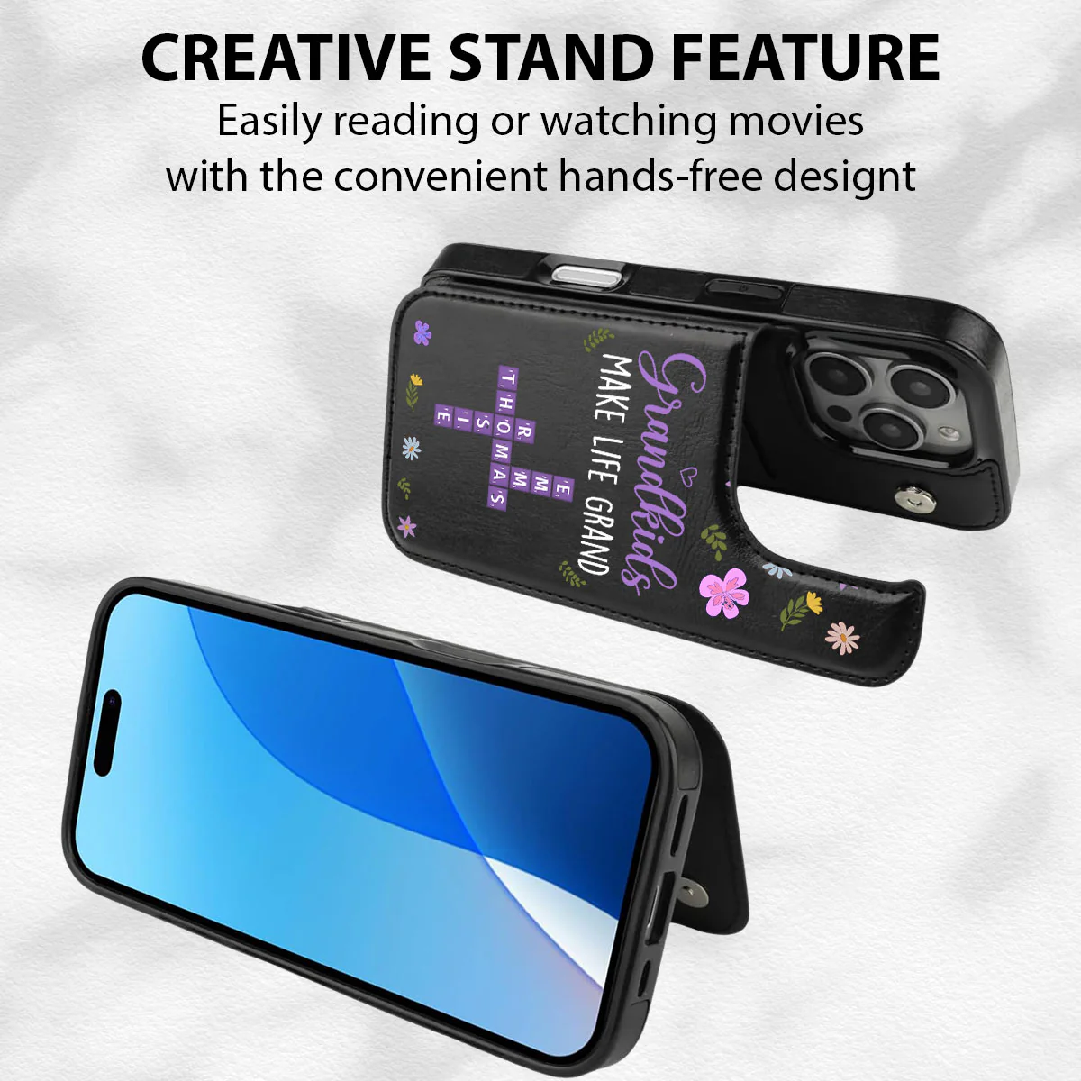Make Life More Grand - Personalized Custom Leather Phone Case - Image 5