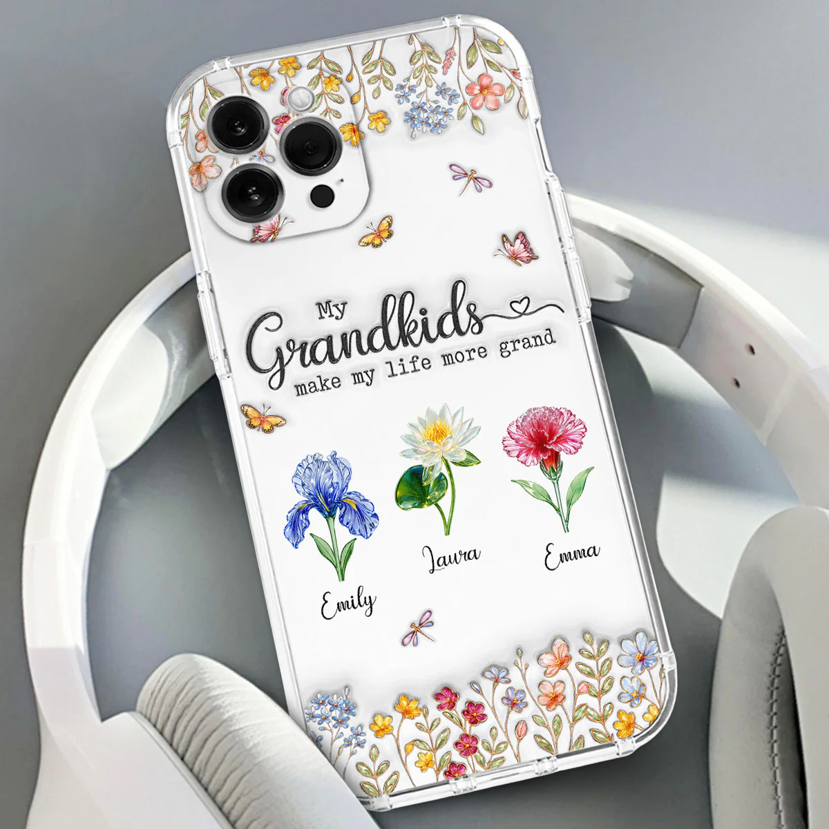 Make Life More Grand With Lovely Kids - Personalized Custom 3D Inflated Effect Phone Case - Image 2