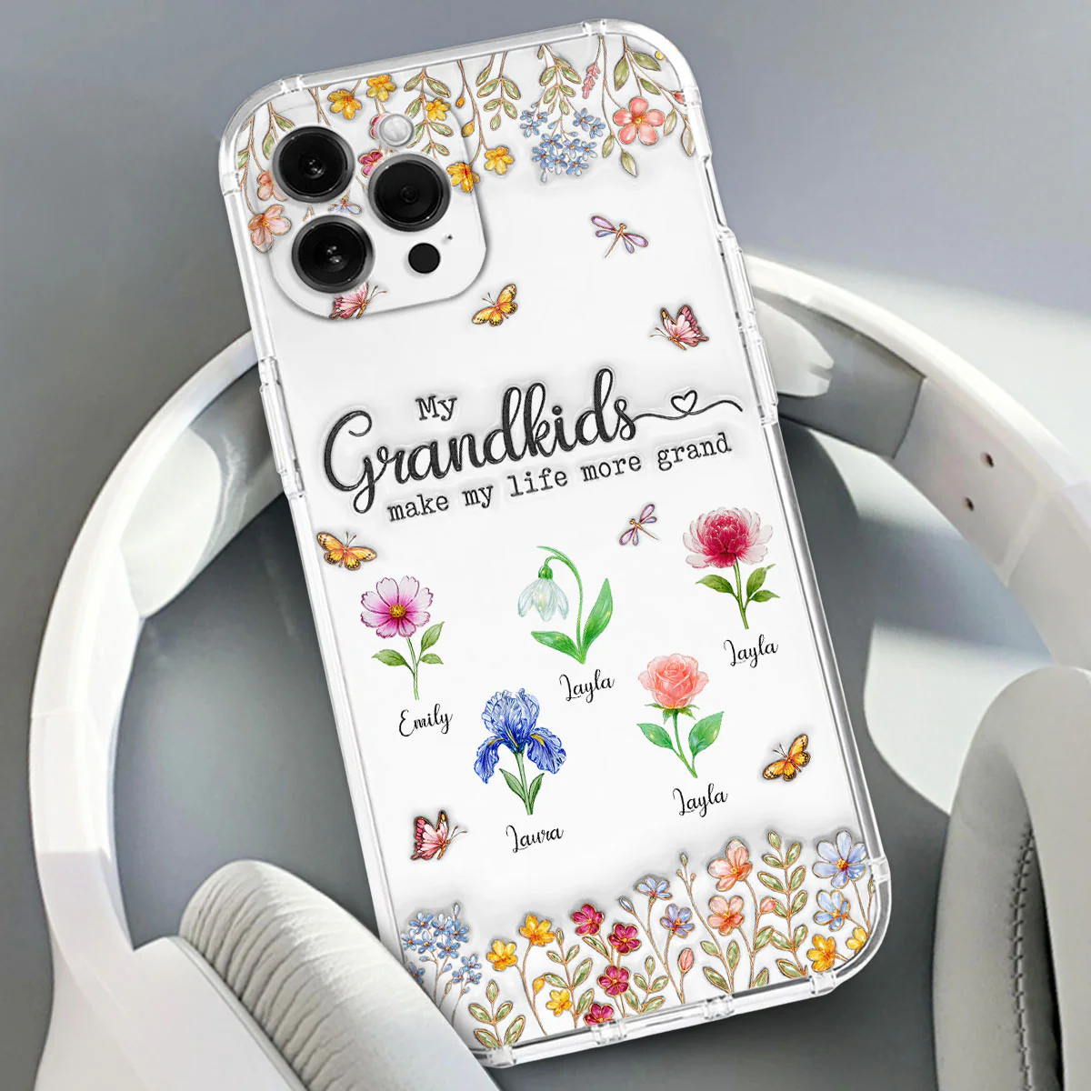 Make Life More Grand With Lovely Kids - Personalized Custom 3D Inflated Effect Phone Case - Image 3