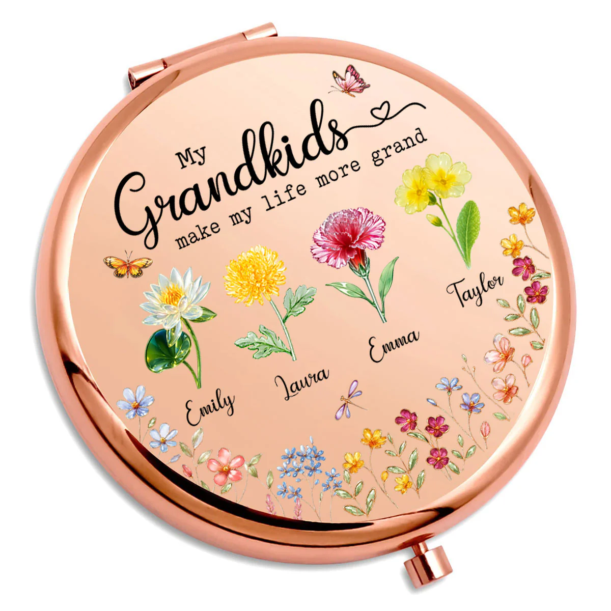 Make Life More Grand With Lovely Kids - Personalized Custom Compact Mirror - Image 4