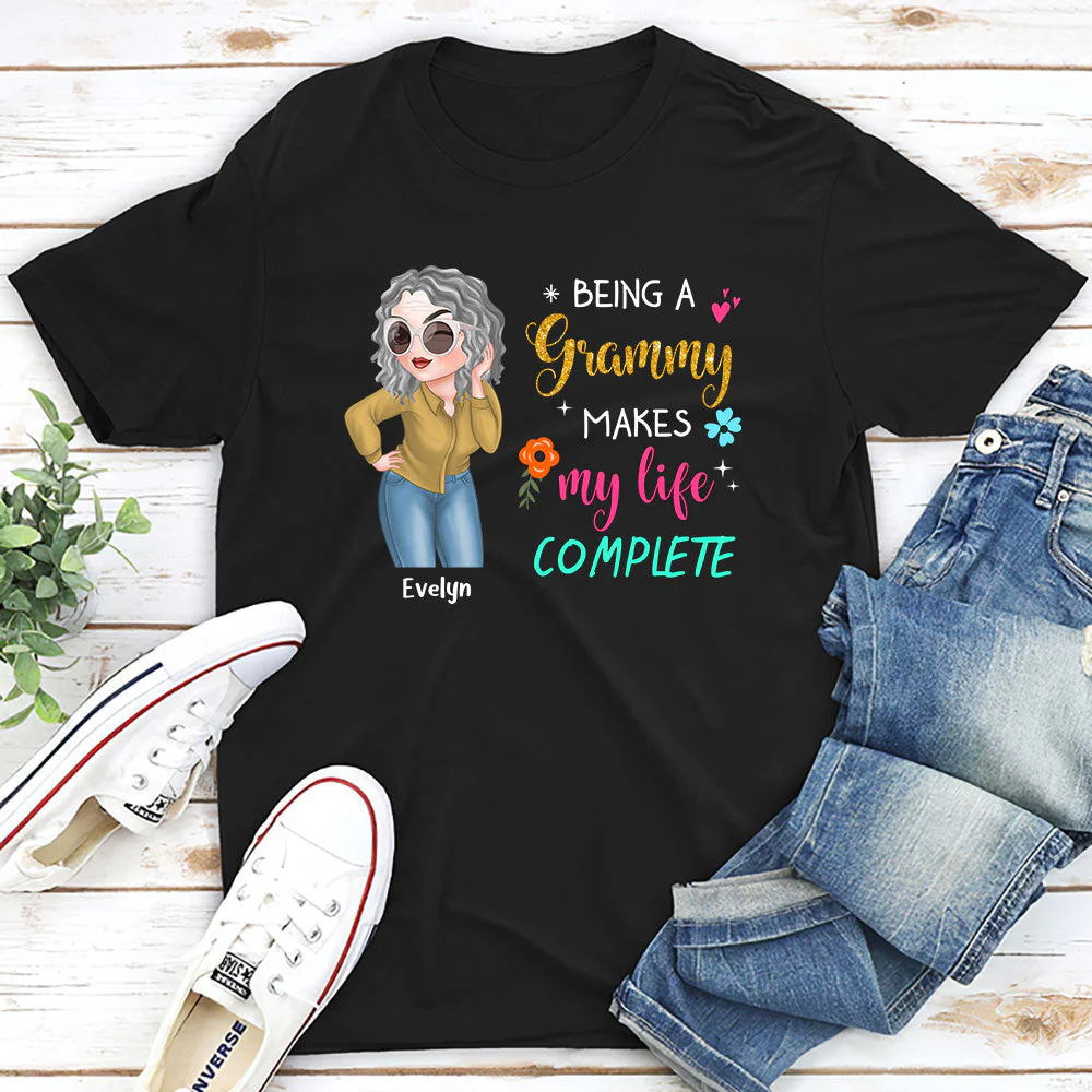 Makes My Life Complete - Personalized Custom Unisex T-shirt - Image 2