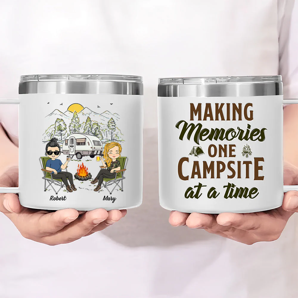 Making Memories - Personalized Custom 14oz Stainless Steel Tumbler With Handle - Image 3