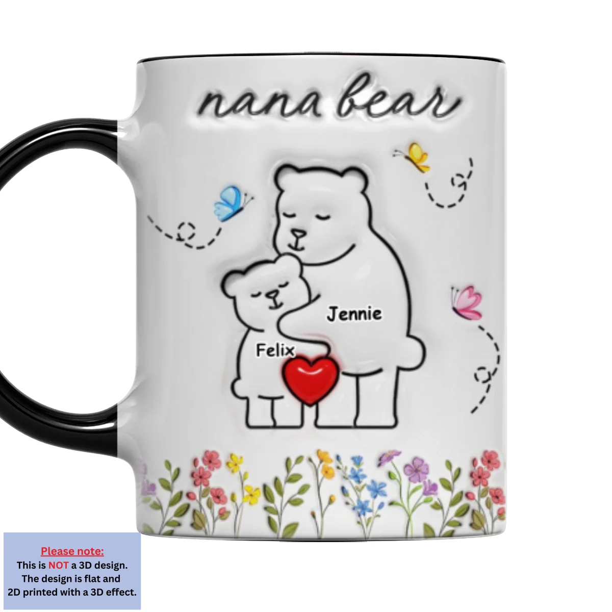 Mama Bear New Style - Personalized Custom 3D Inflated Effect Accent Mug - Image 6