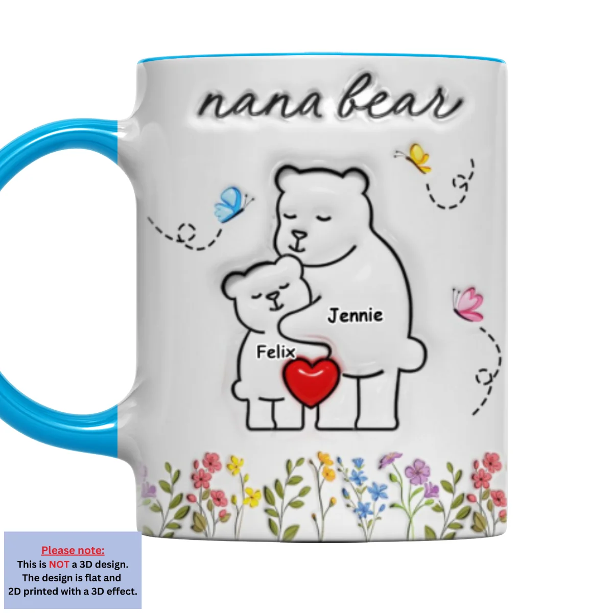 Mama Bear New Style - Personalized Custom 3D Inflated Effect Accent Mug - Image 7