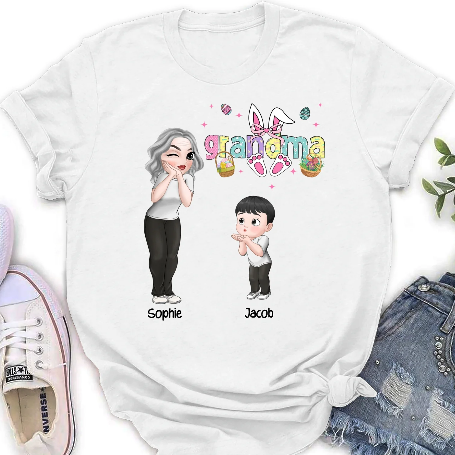 Mama Bunny Easter - Personalized Custom Shirt - Image 16