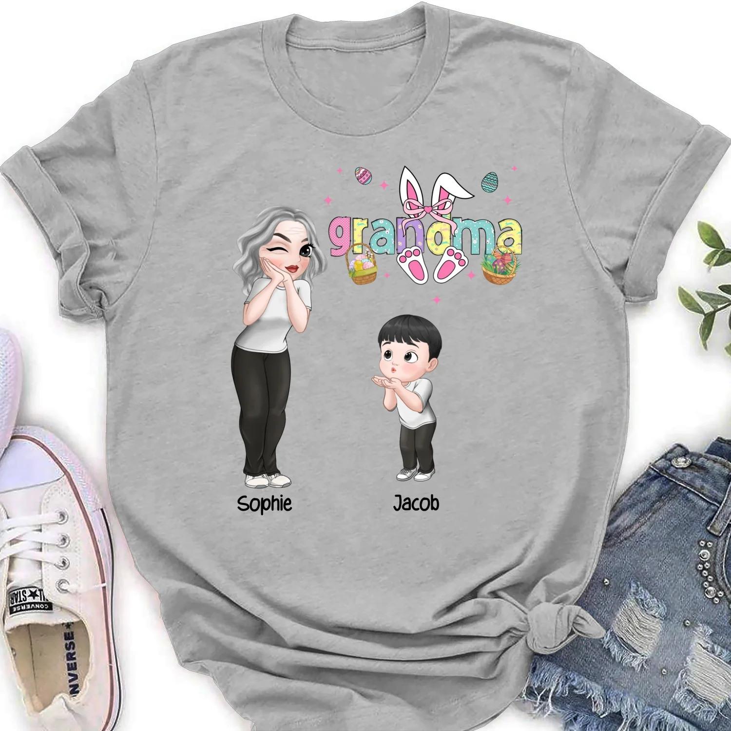 Mama Bunny Easter - Personalized Custom Shirt - Image 17