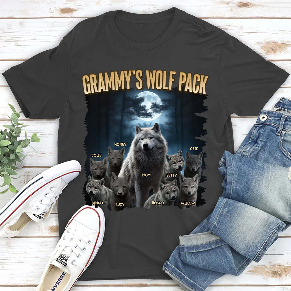 Mama Wolf Pack - Personalized Custom Shirt - Image 3