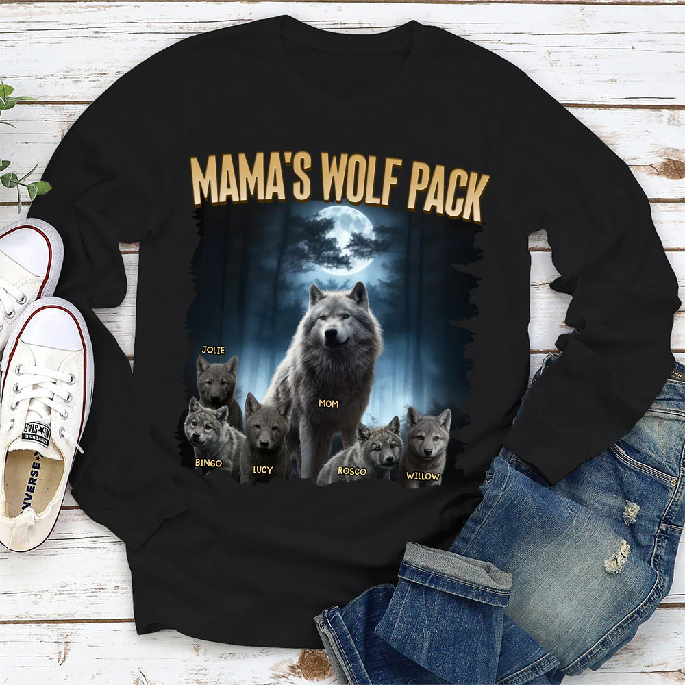 Mama Wolf Pack - Personalized Custom Shirt - Image 7