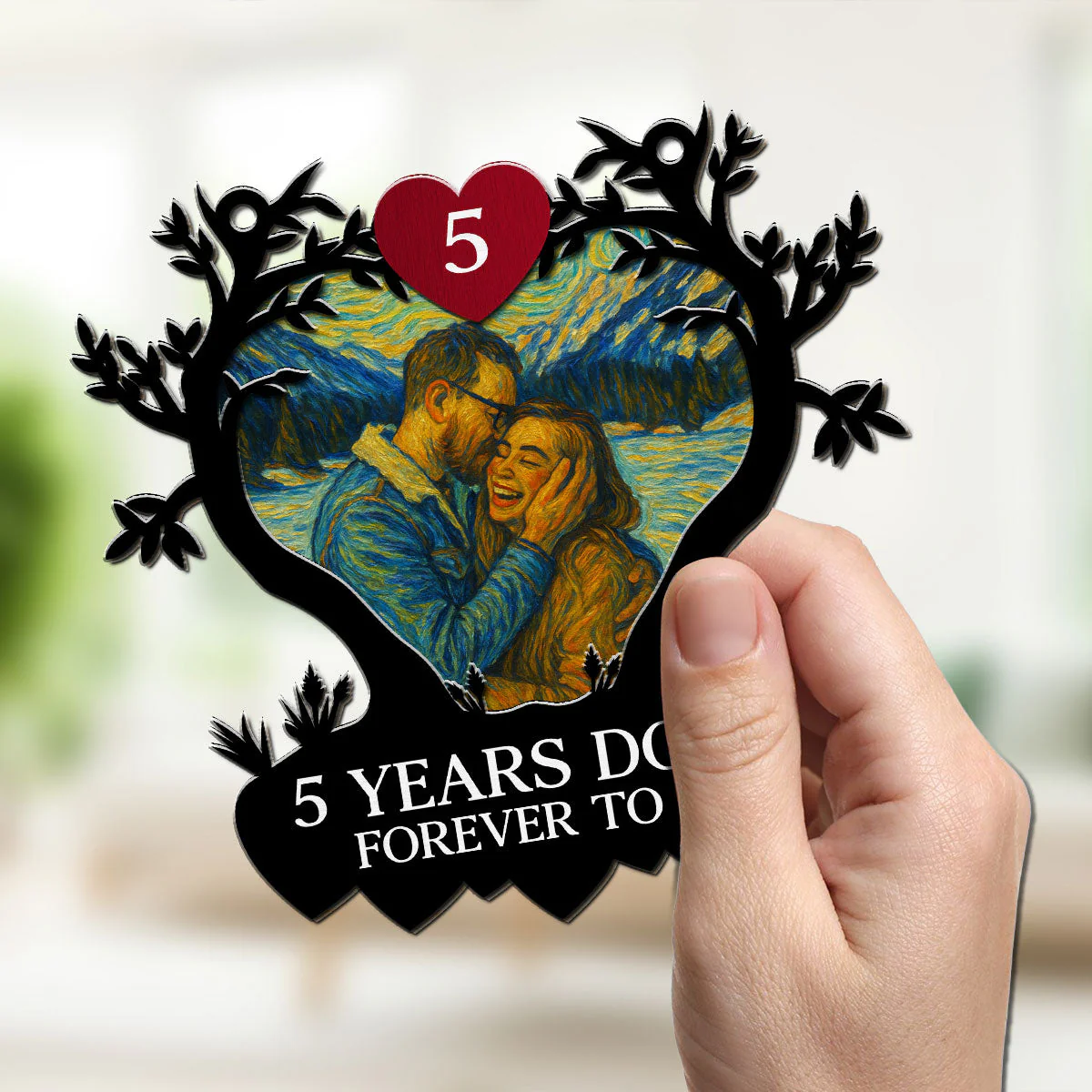 Many Years Down Endless Love  -  Personalized Custom Suncatcher - Image 3