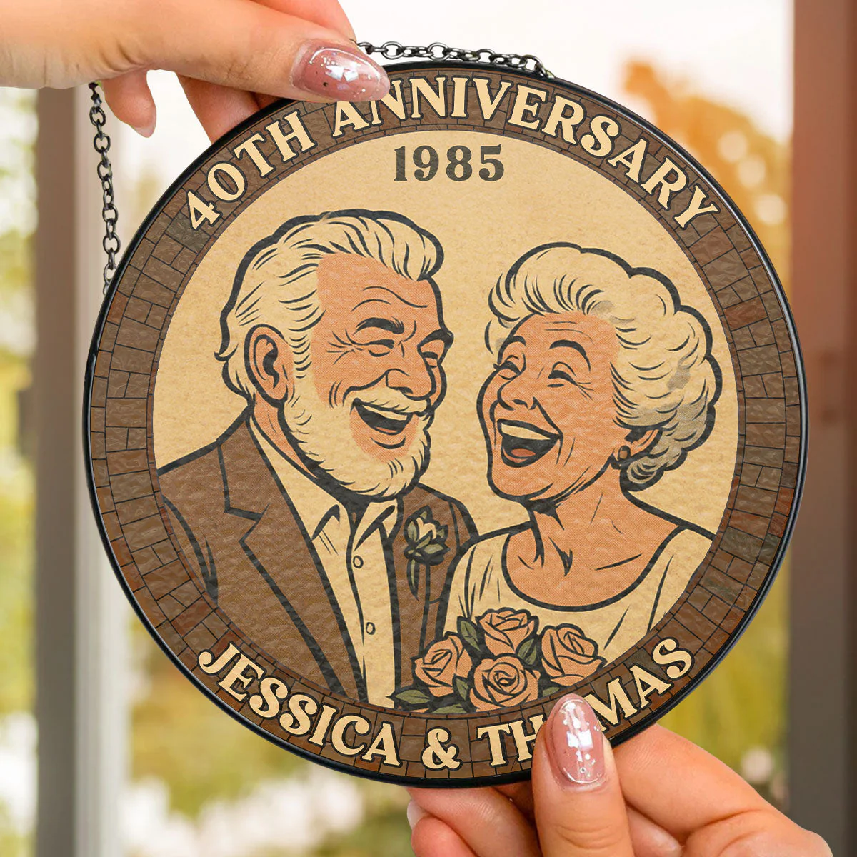 Many Years Forever - Personalized Custom Window Hanging Suncatcher - Image 5