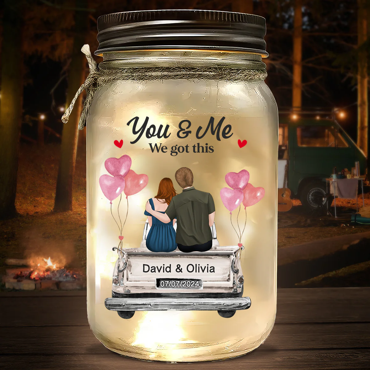 Marriage Prayer - Personalized Mason Jar Light - Image 2