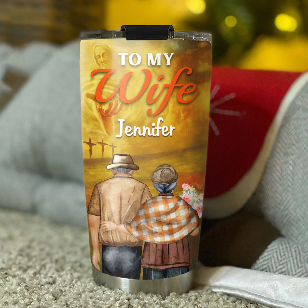 Marrying You Was The Best Decision - Personalized Custom Tumbler - Image 3