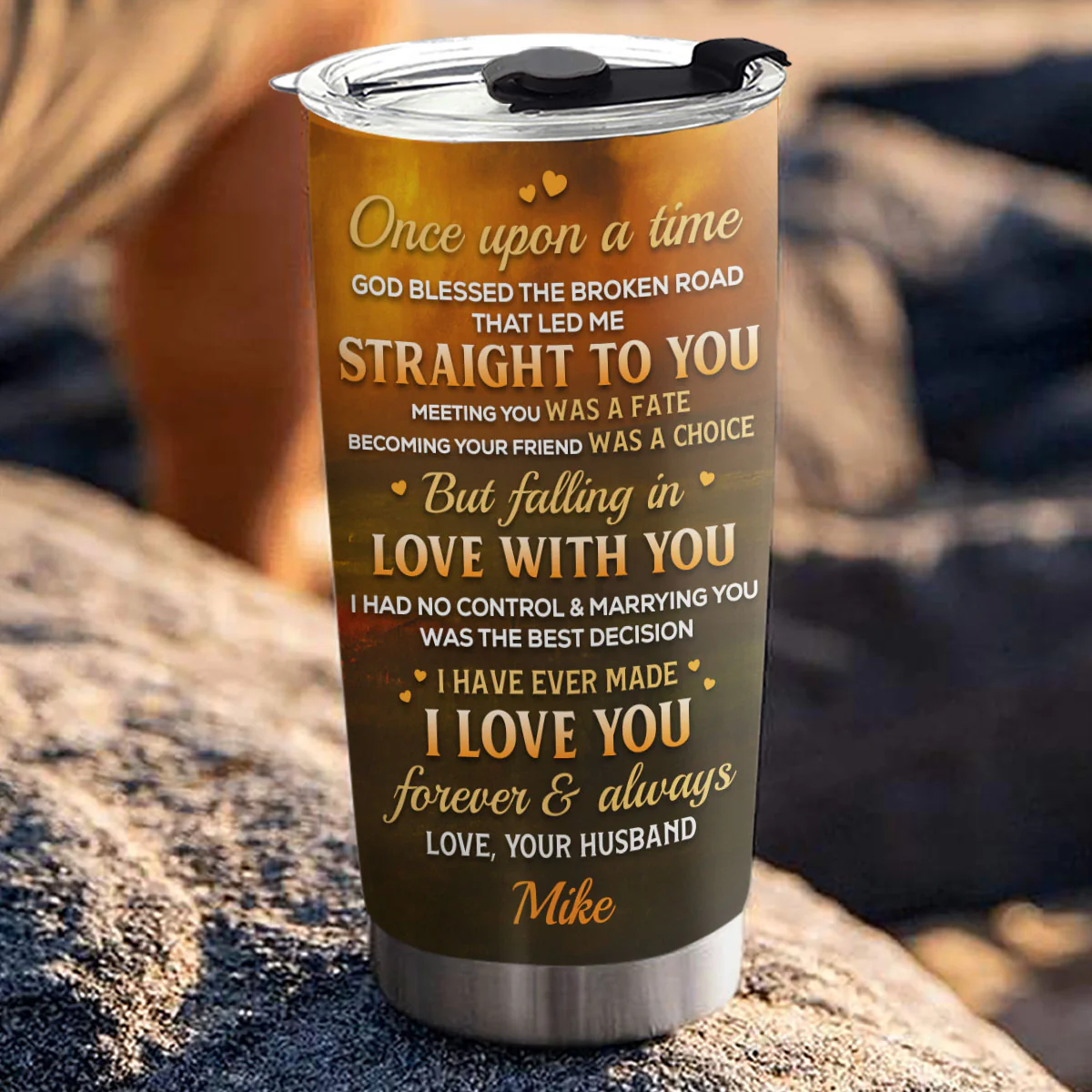 Marrying You Was The Best Decision - Personalized Custom Tumbler - Image 4