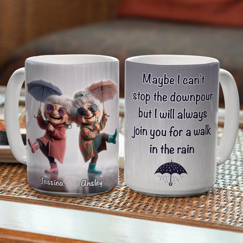 Maybe I Can Not Stop The Downpour - Personalized Custom Coffee Mug - Image 5