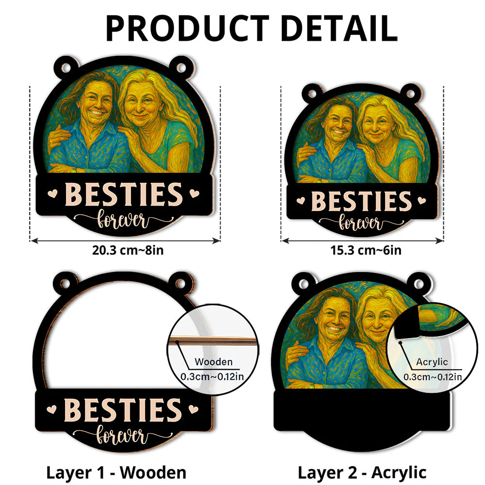 Me And My Bestie Got This - Personalized Custom Suncatcher - Image 6