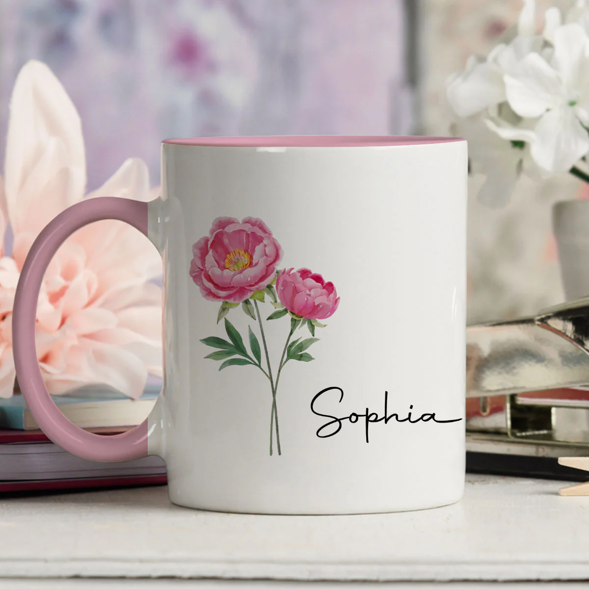 Me And My Better Half  - Personalized Custom Accent Mug - Image 5