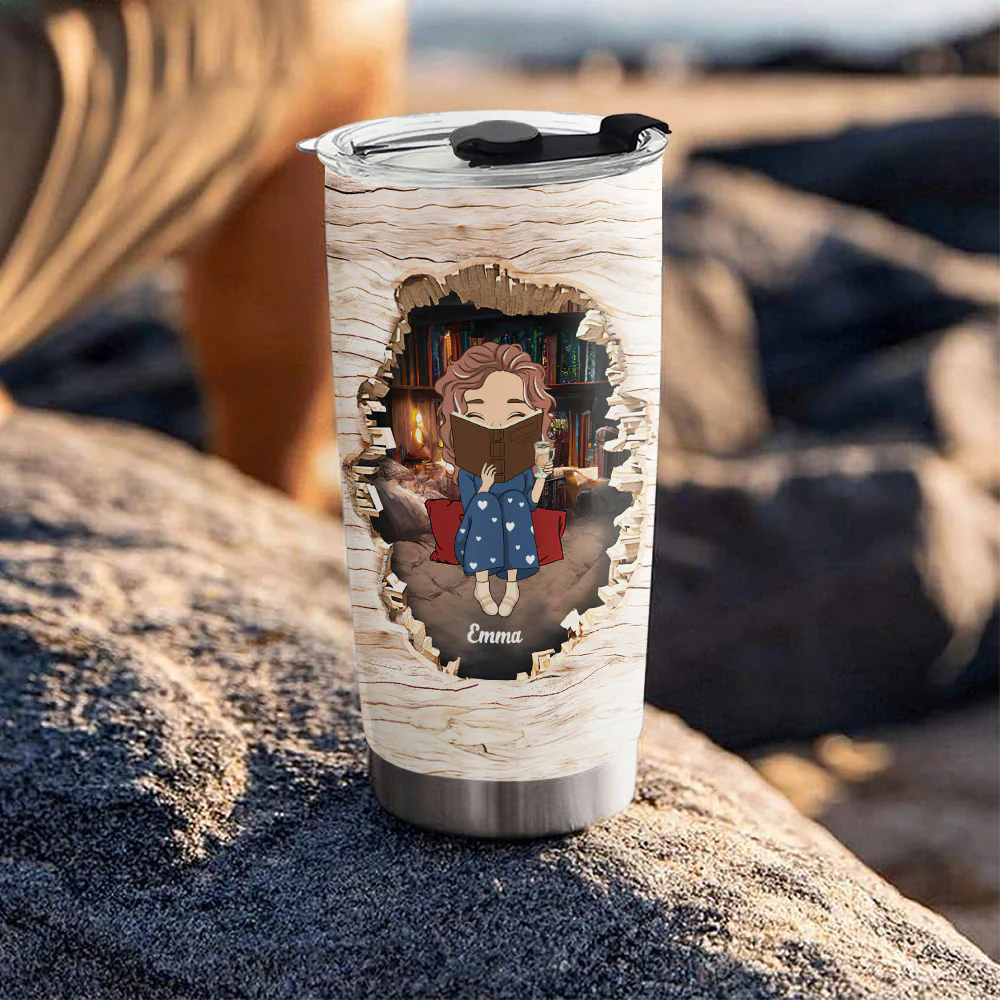 Me And My Book - Personalized Custom Tumbler - Image 4