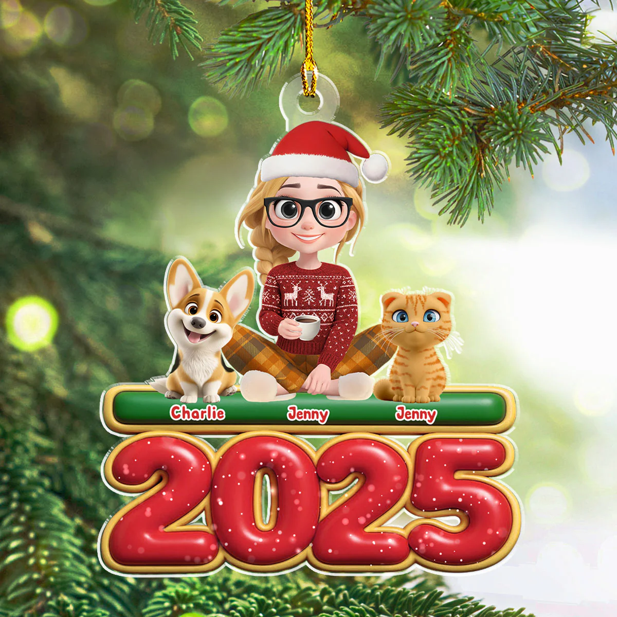 Me And My Fur Babies - Personalized Custom Acrylic Ornament - Image 5