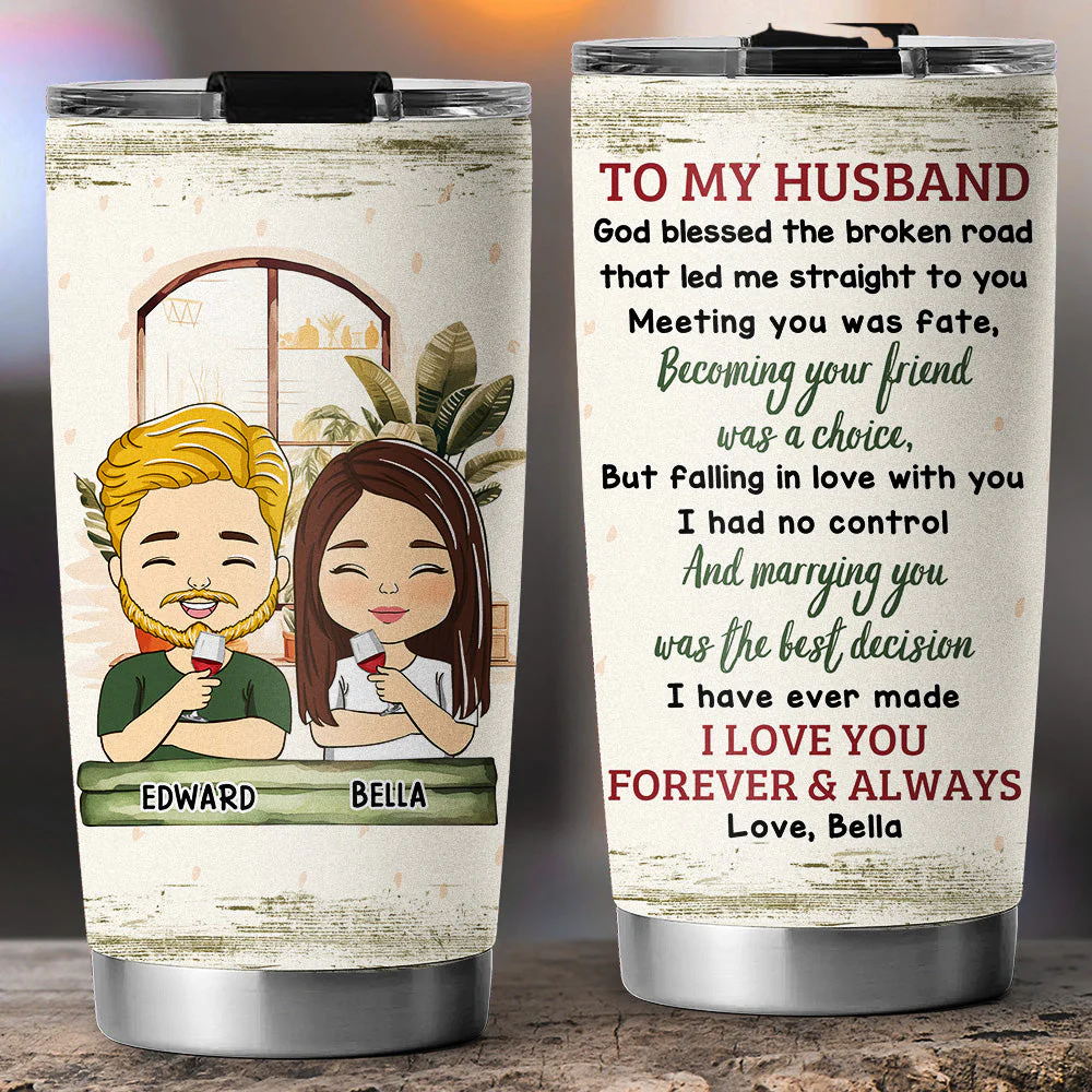 Meeting You Was Fate Becoming Your Friend Was A Choice - Personalized Custom Tumbler - Image 4