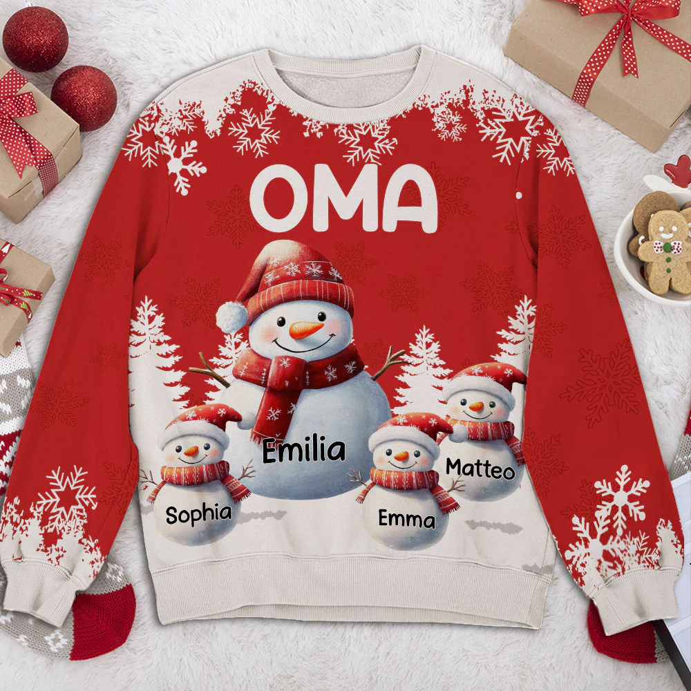 Meine Lieblingsmenschen Nennen Mich Großmutter - Personalisierbares Sweatshirt mit Rundumdruck