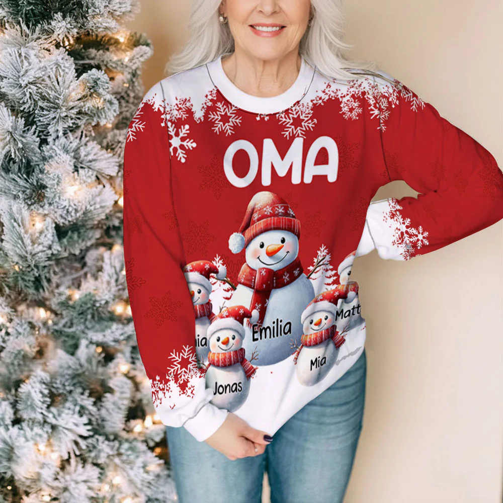 Meine Lieblingsmenschen Nennen Mich Großmutter - Personalisierbares Sweatshirt mit Rundumdruck - Image 4