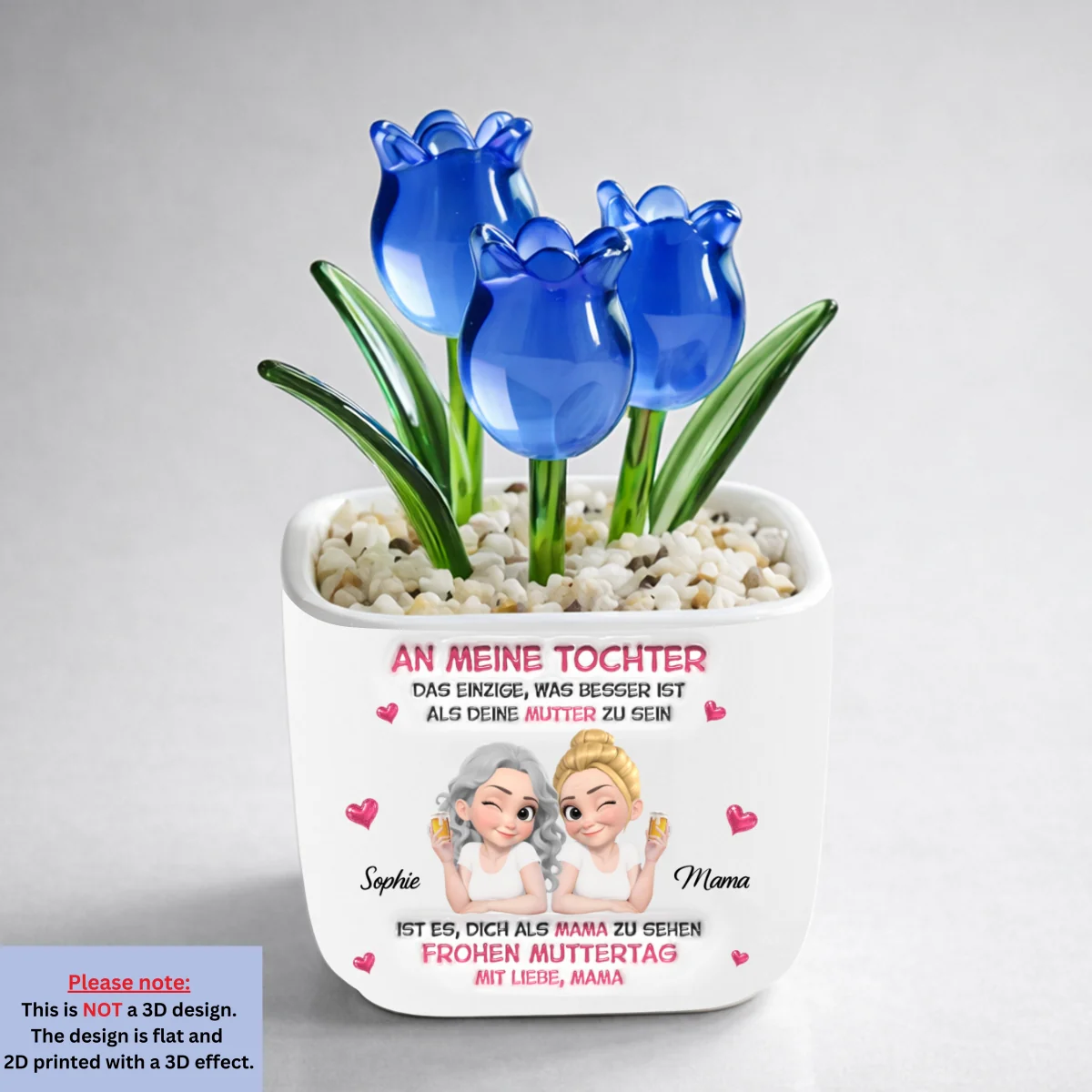 Meine Tochter Werden Sehen - Personalisierte Vase Mit Ewigen Tulpen - Image 7