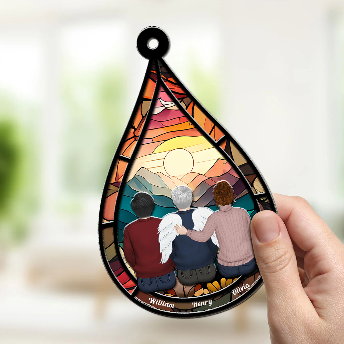 Memorial Teardrop Gift - Personalized Custom Suncatcher - Image 2
