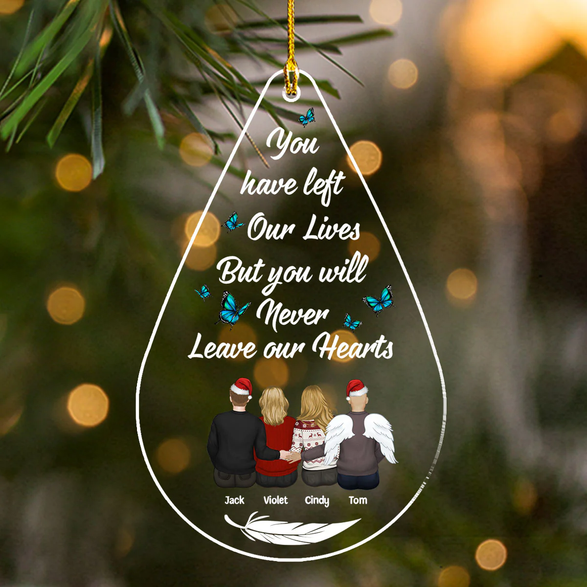 Memories Too Beautiful To Forget - Personalized Custom Acrylic Ornament - Image 2