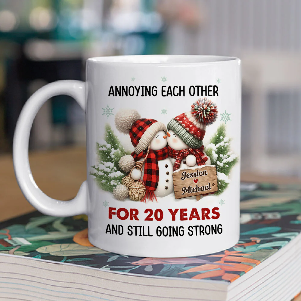 Merry And Bright Together - Personalized Custom Coffee Mug - Image 2