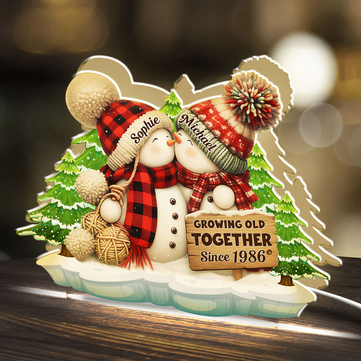 Merry And Bright Together - Personalized Light Box - Image 2