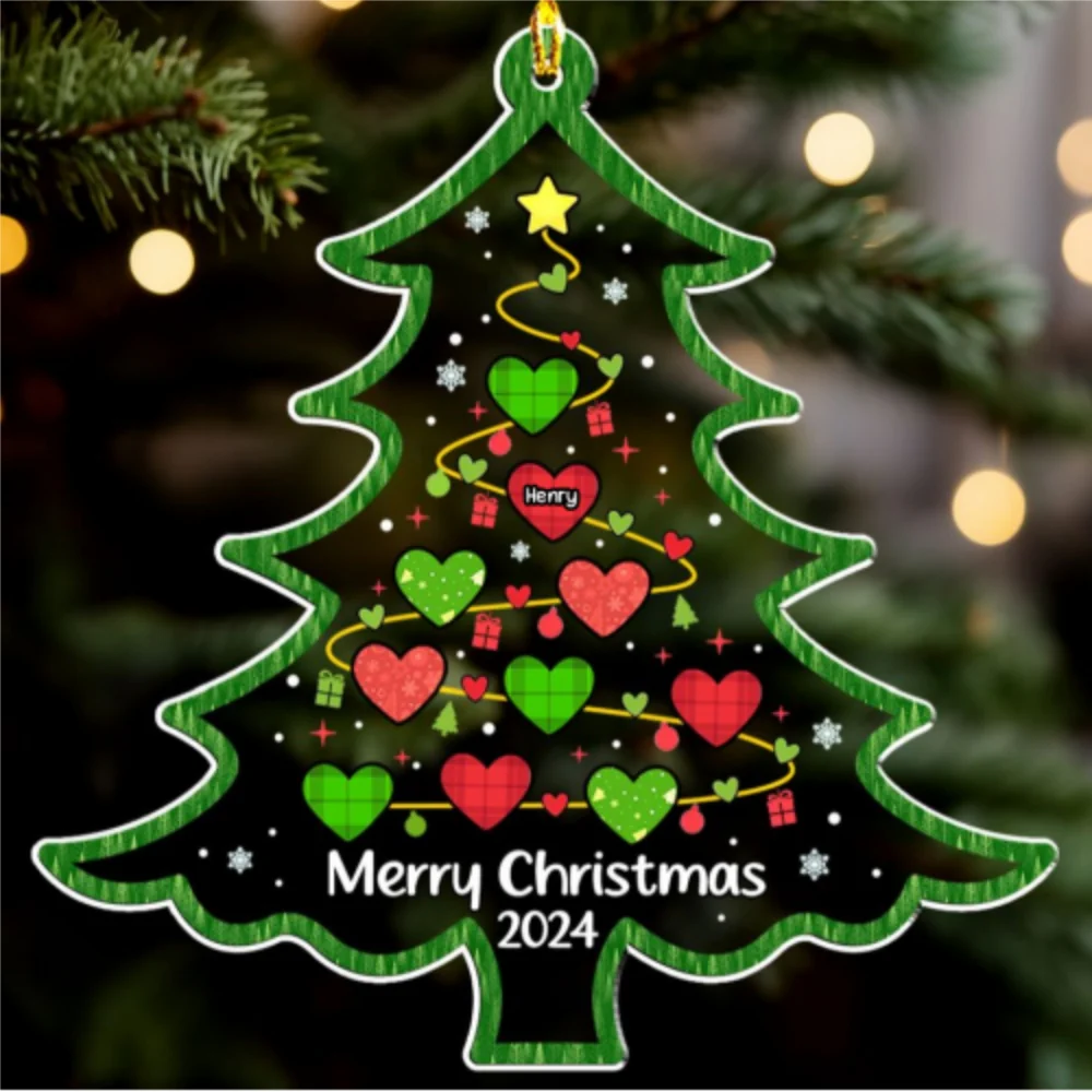 Merry Christmas 2024 - Personalized Custom Acrylic Ornament - Image 6