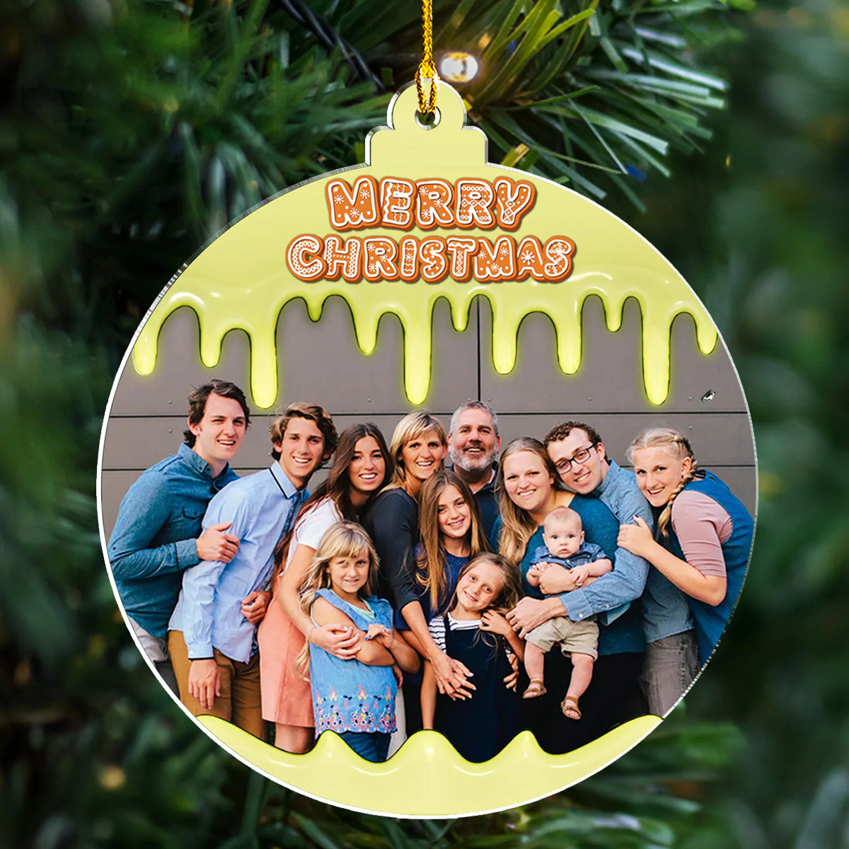 Merry Christmas 2024 - Personalized Custom Acrylic Ornament - Image 3