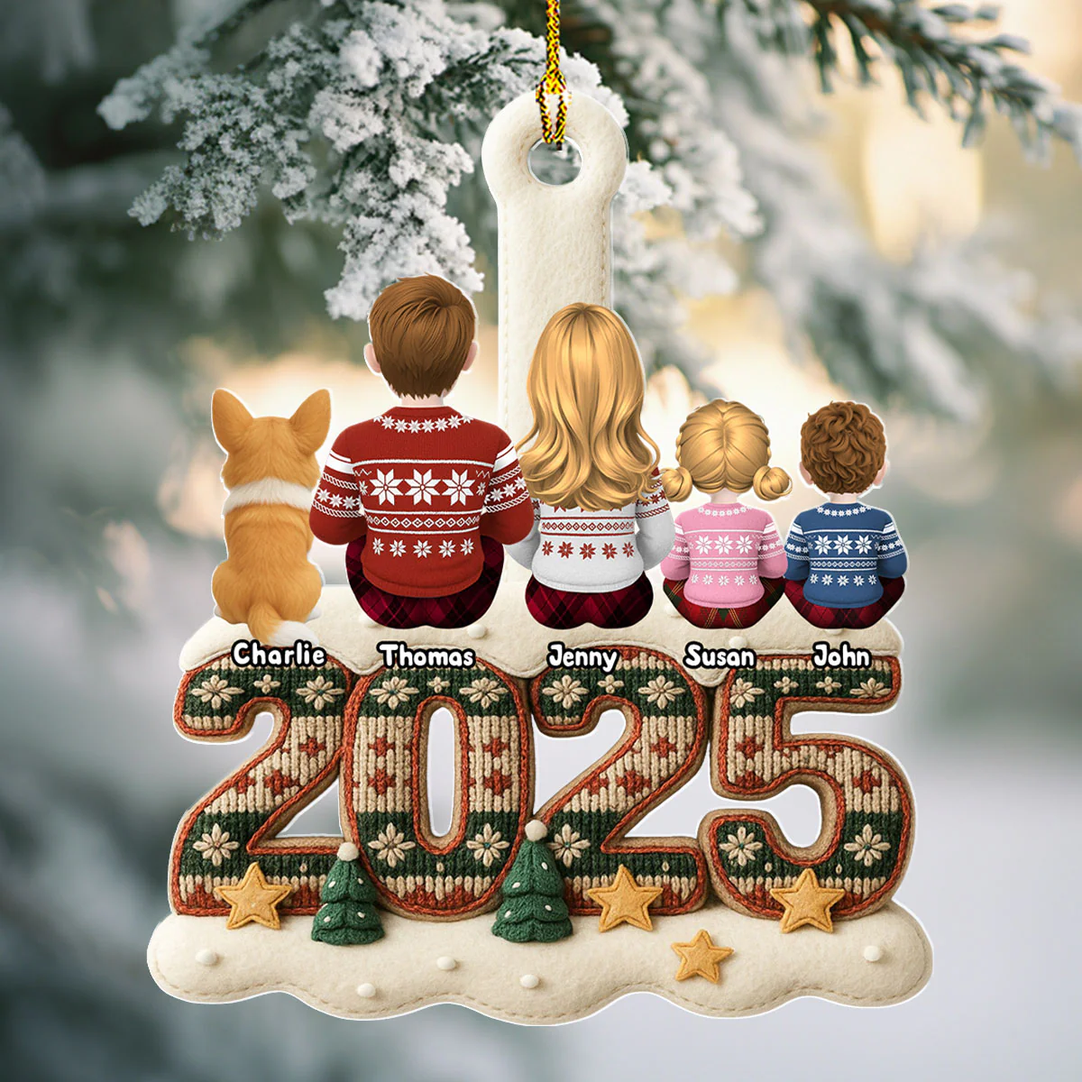 Merry Christmas And Happy New Year - Personalized Custom Acrylic Ornament - Image 3
