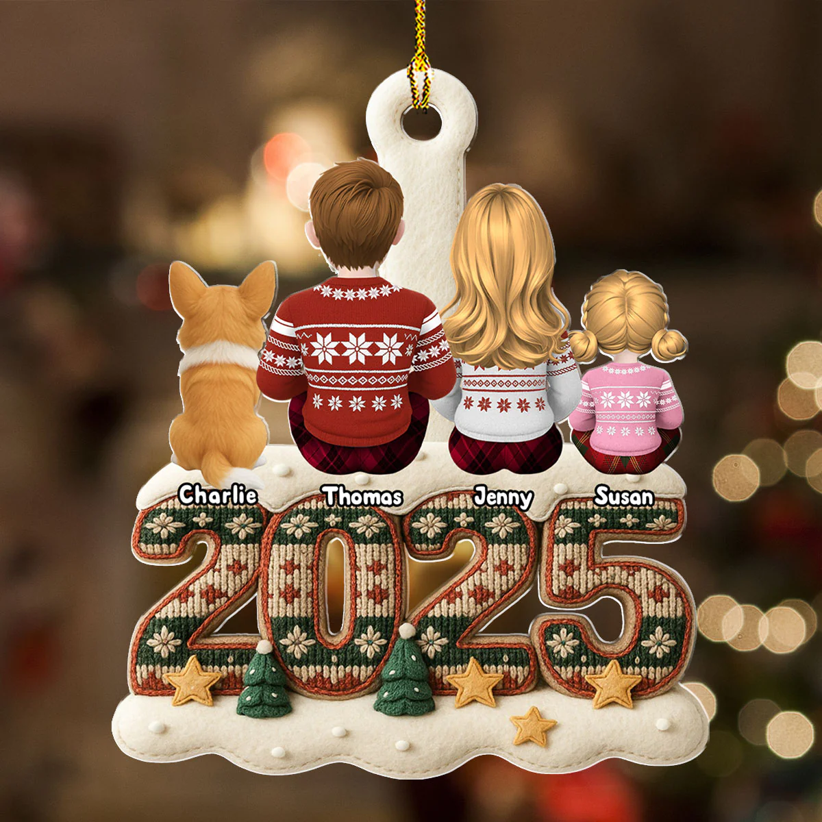 Merry Christmas And Happy New Year - Personalized Custom Acrylic Ornament - Image 4