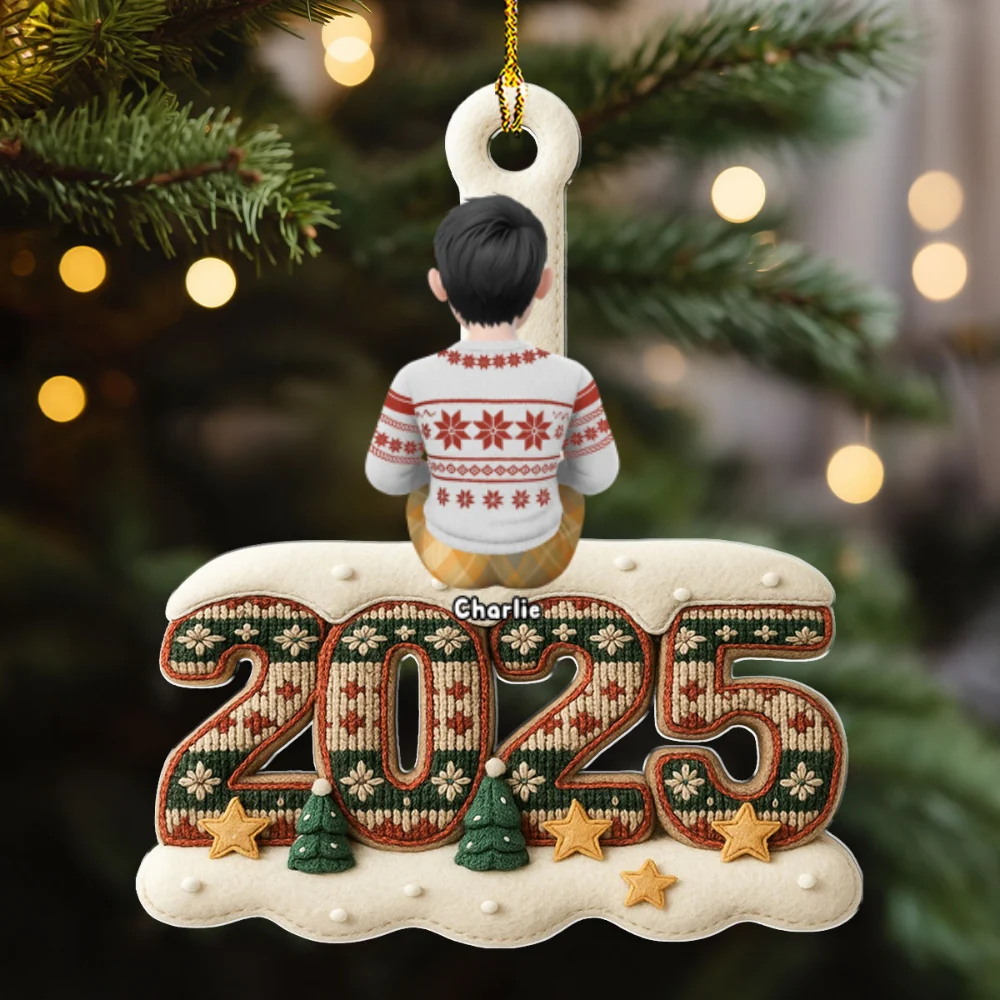 Merry Christmas And Happy New Year - Personalized Custom Acrylic Ornament - Image 6