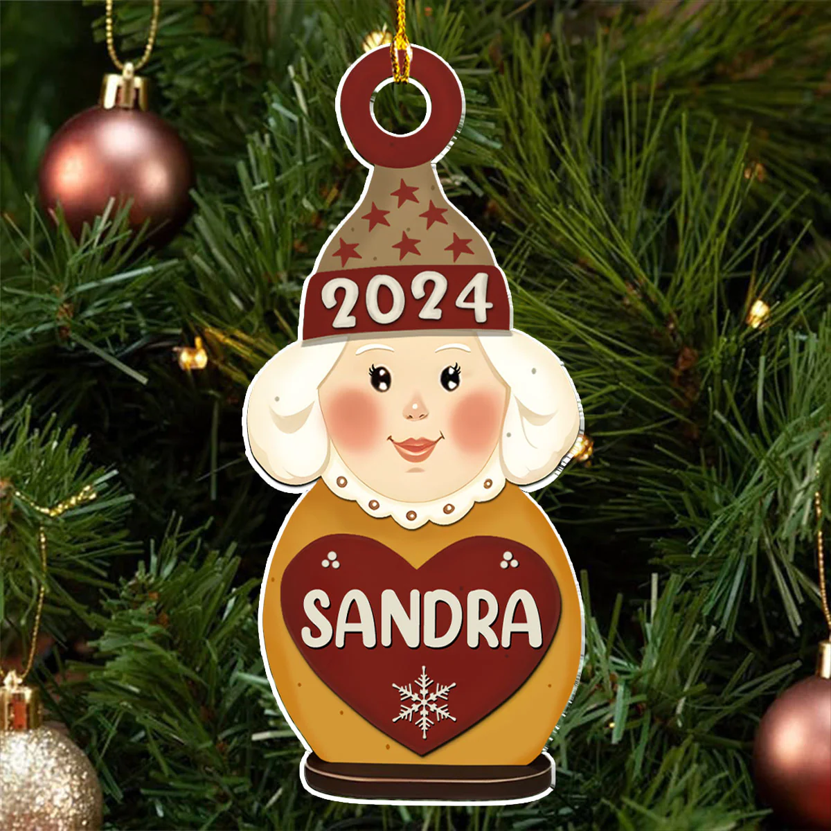 Merry Christmas Custom Name - Personalized Custom Acrylic Ornament - Image 5