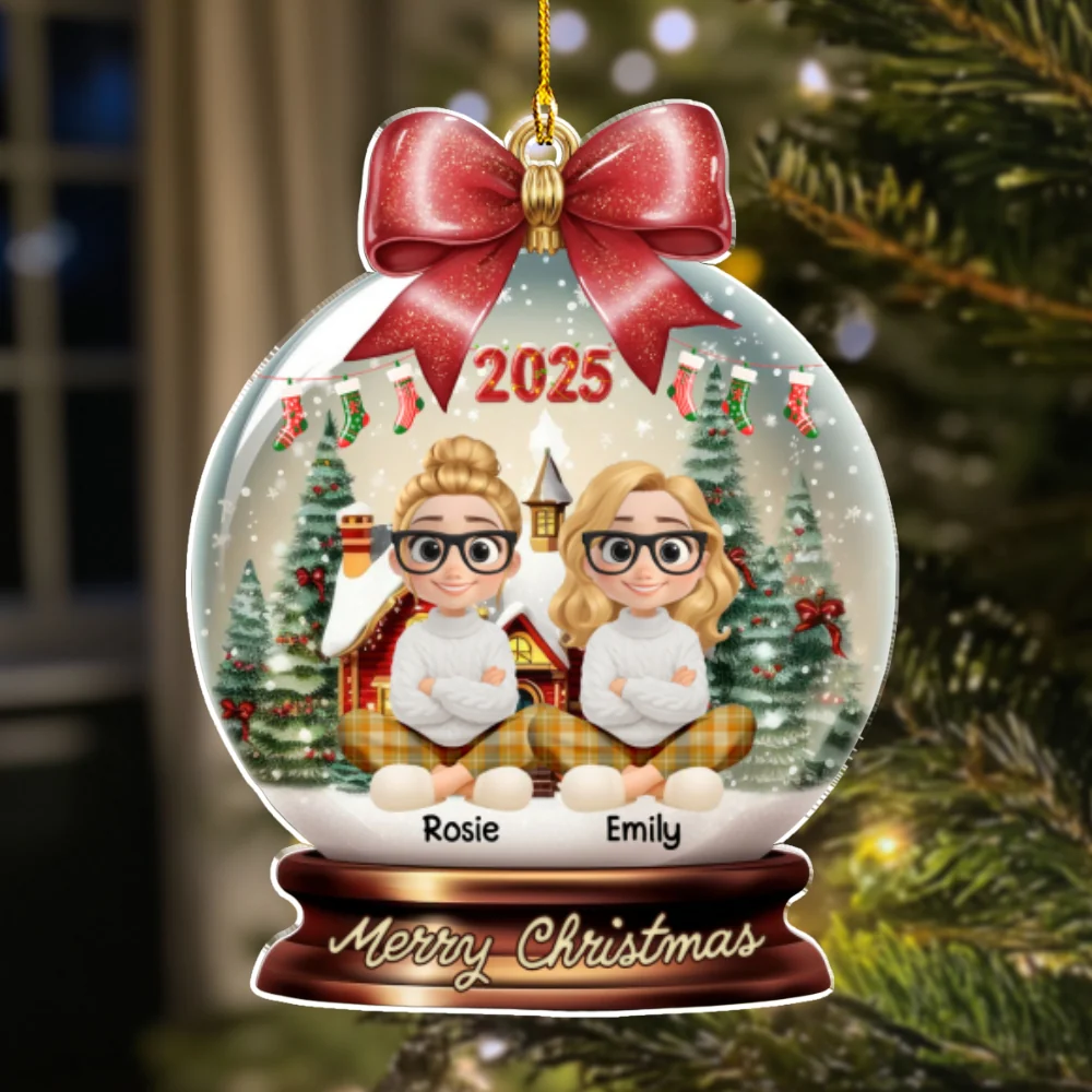 Merry Christmas My Besties 2025 - Personalized Custom Acrylic Ornament - Image 7