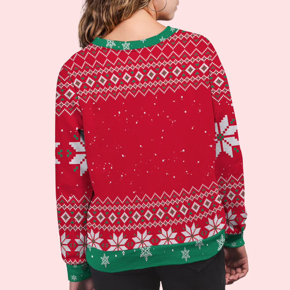 Merry Christmas - Personalized Custom All-Over-Print Sweatshirt - Image 5
