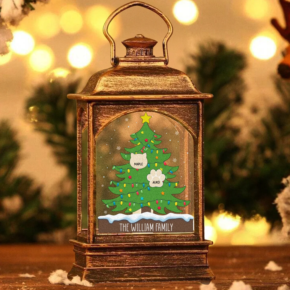 Merry Christmas - Personalized Custom Christmas Wind Lamp - Image 4