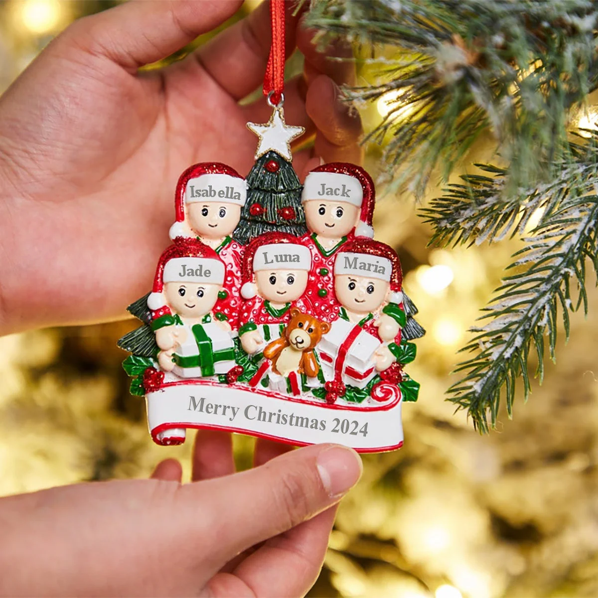 Merry Christmas - Personalized Custom Resin Ornament - Image 2